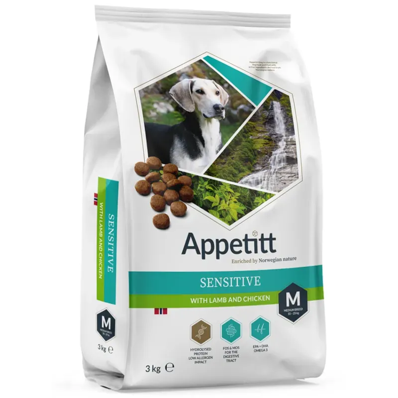 Appetitt Sensitive Lamb & Chicken Medium Breed 3kg